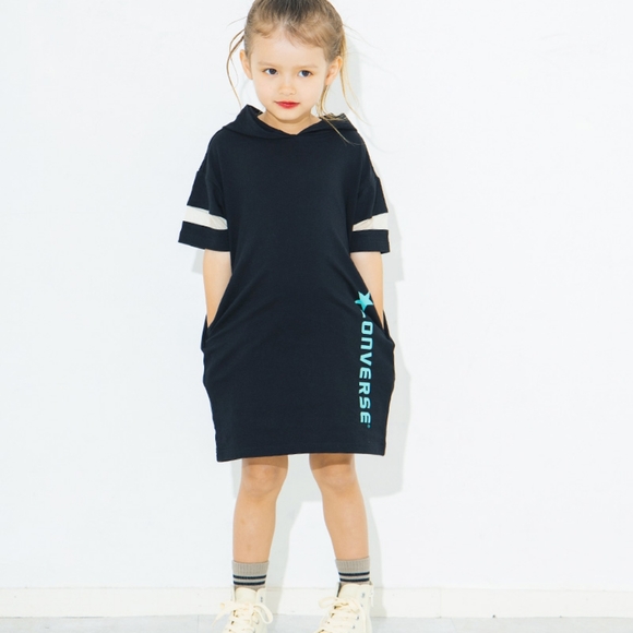 3/25 Converse little girl Hooded Dress - Picture 2 of 12